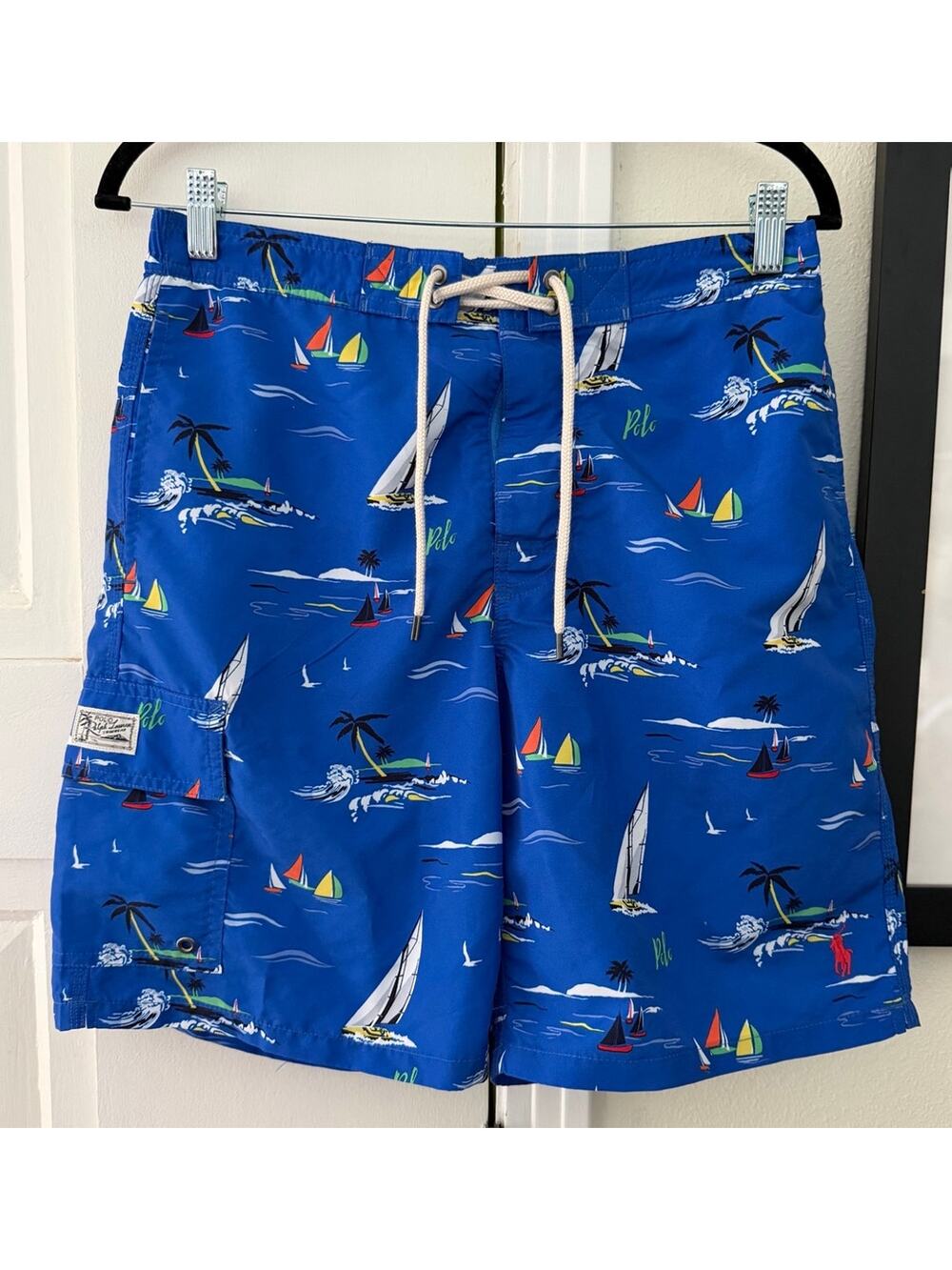 Polo Ralph Lauren Kailua Sailboat Swim Trunks / lined / Nautical size Small